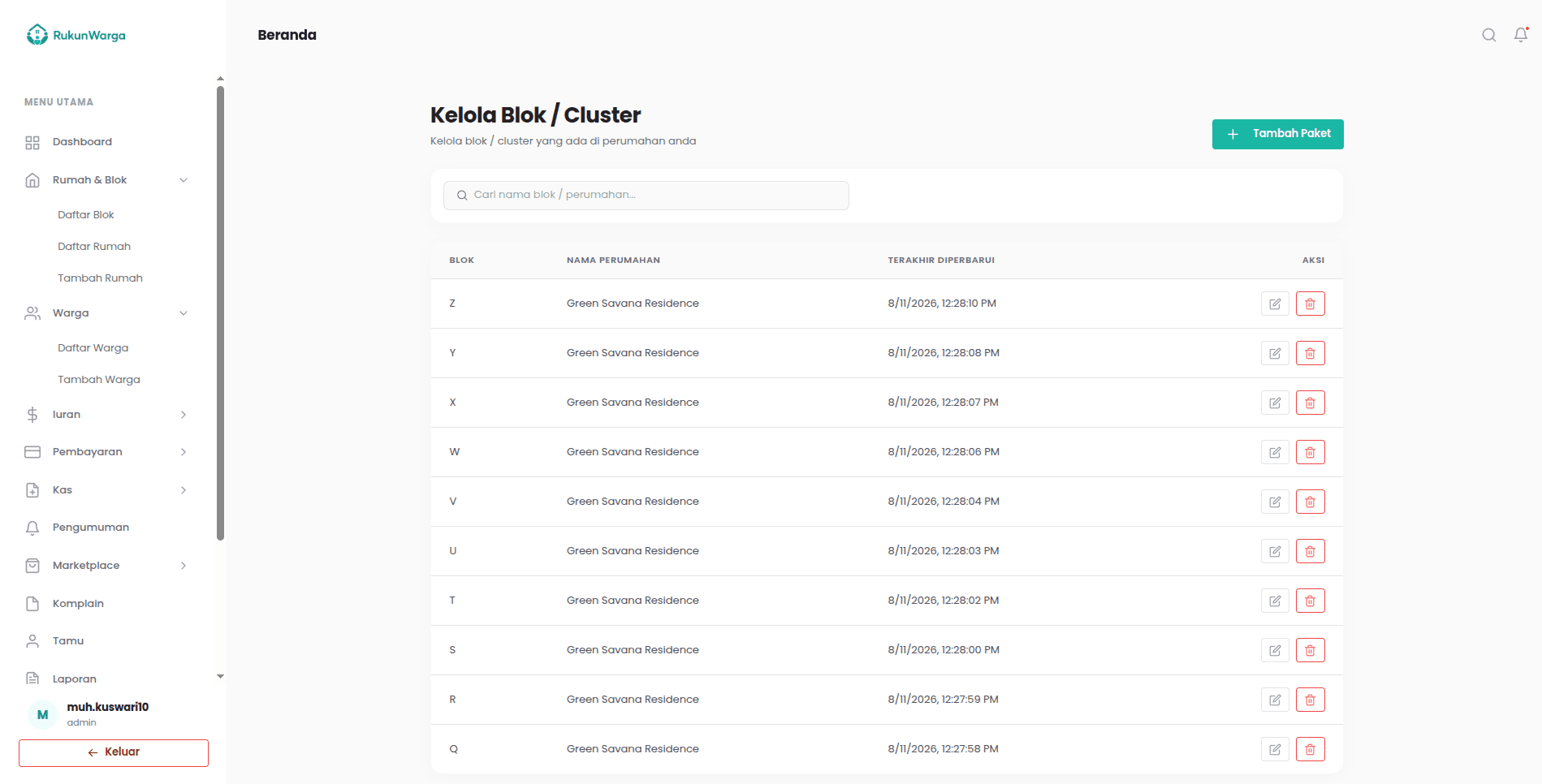 RukunWarga App Dashboard - Background